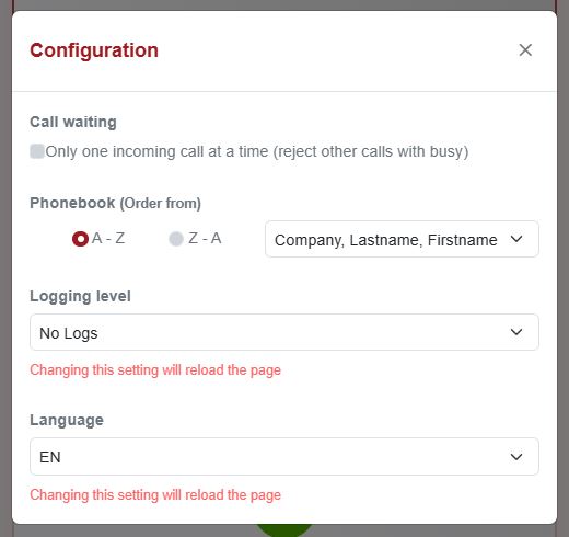 softphone-configuration